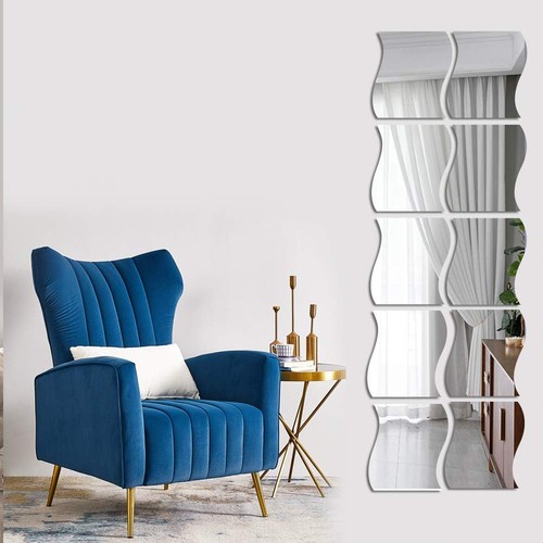 12pcs wavy mirror wall - mirror,
