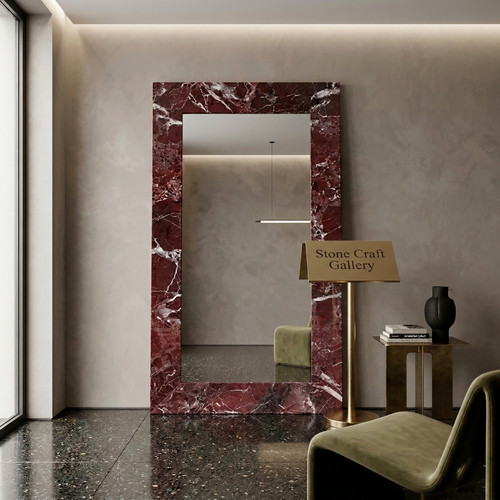Luxury red marble - marble, full-length